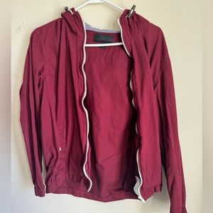 Red burgundy 100% cotton sweater jacket